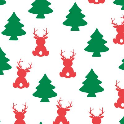 Олени и елки силуэты