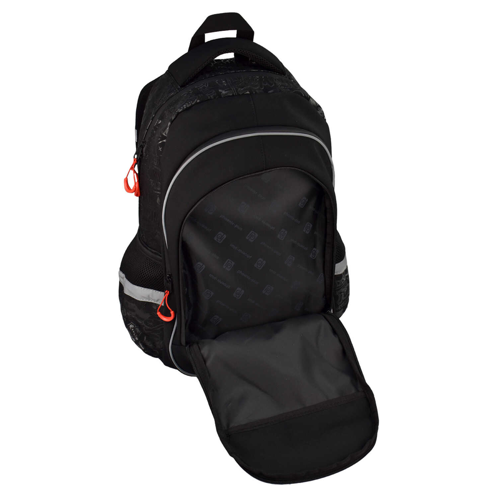 Рюкзак школьный, Феникс+, 31х44х16 см, полиэстер, аппликация из эластичной резинки, сублимационная печать, шелкография, 1 отделение (-я)