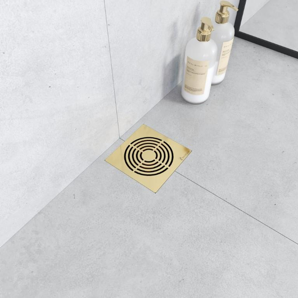 Душевой трап Boheme Smart Design 984-15-G15x15cm, нержавеющая сталь ЗОЛОТО