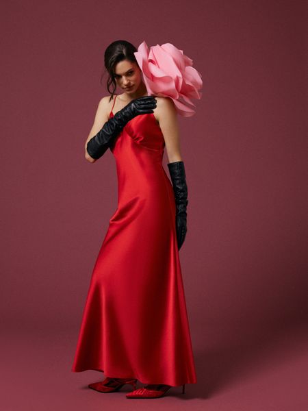 Платье-комбинация passion red