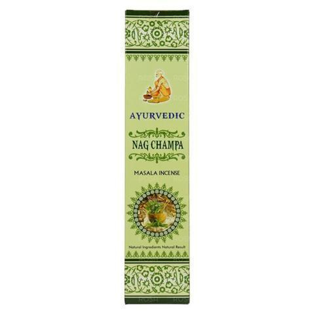 Ayurvedic Nag Champa Благовоние-масала Наг Чампа, 15 шт