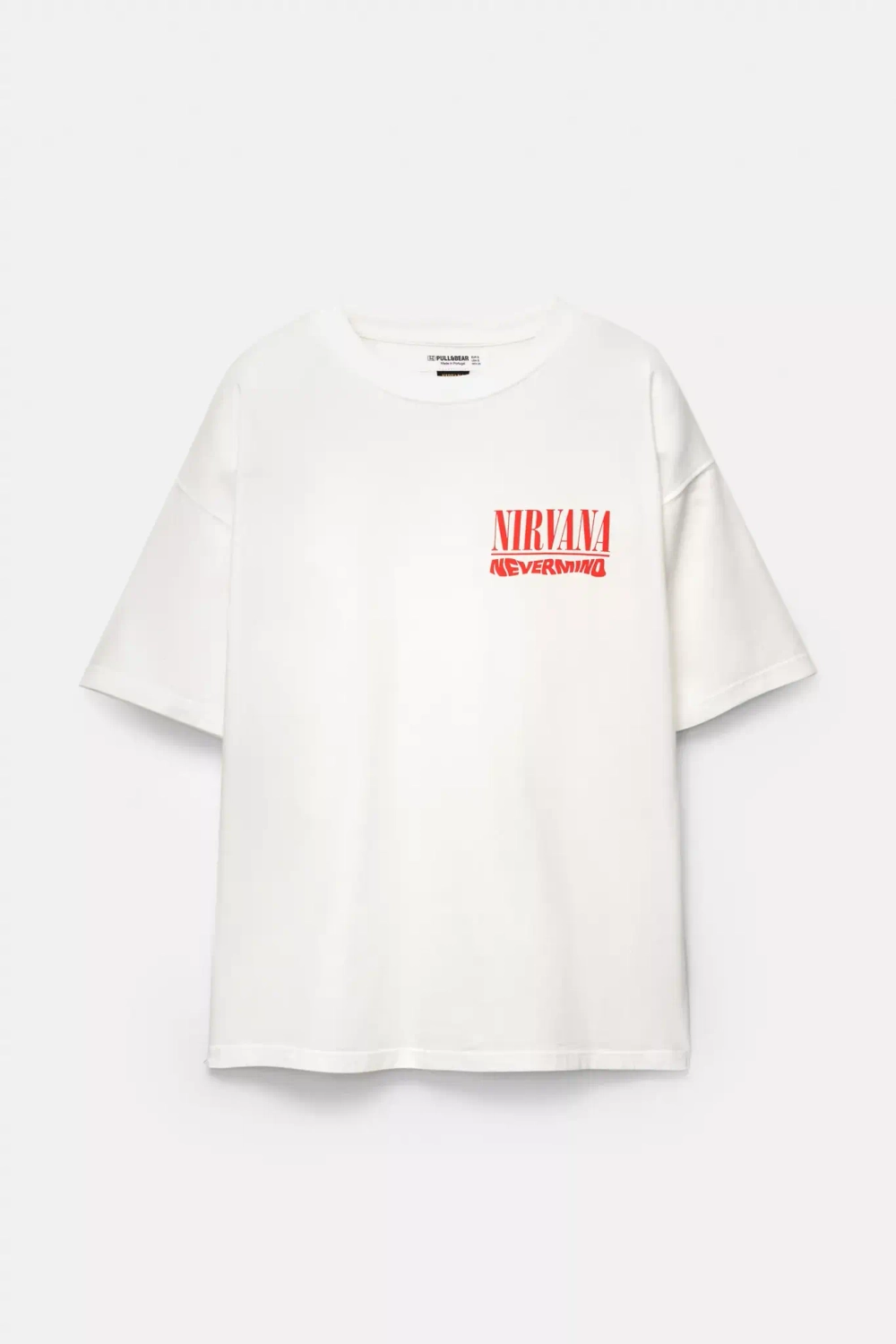 PULL&BEAR Футболка с принтом Nirvana, белый