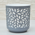 Кашпо Leaves 2,5л, серый/белый