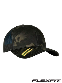 Бейсболка (кепка) сетчатая Flexfit Classic Snapback 6606MC. MultiCam Black