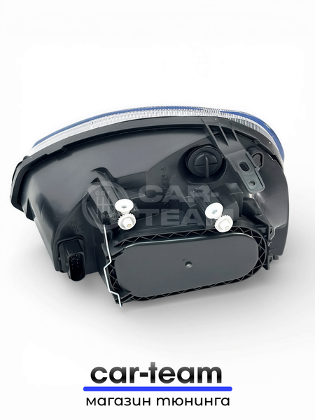 Фары на Лада Приора 2 (21704, 21724) передние с Bi LED модулями 2.5 дюйма, хром маска (под ключ)