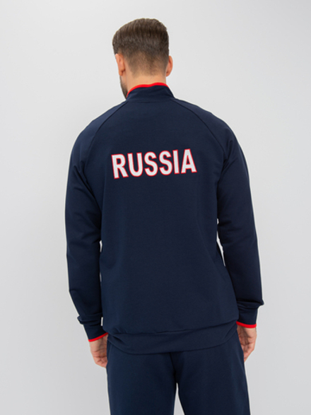 Костюм Классика однотонный на молнии мужской (вышивка)