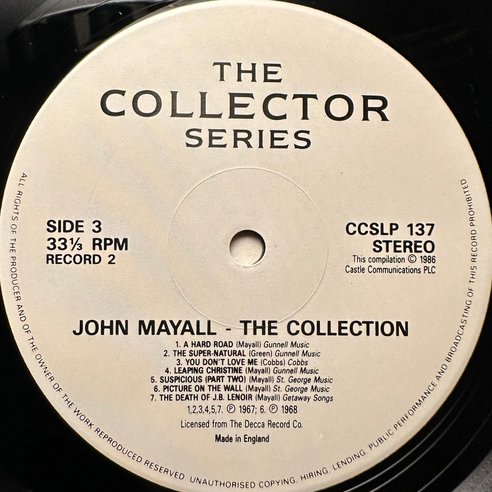 John Mayall - The Collection 2LP (Англия 1986г.)