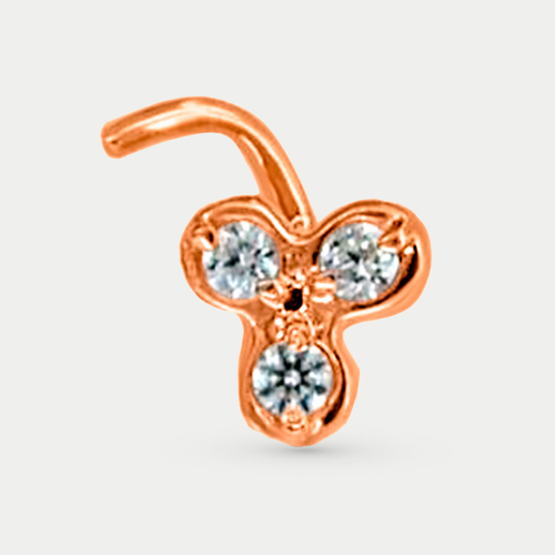 Пирсинг для женщин из красного золота 585 пробы со вставкой из фианитов (арт. Х-069)