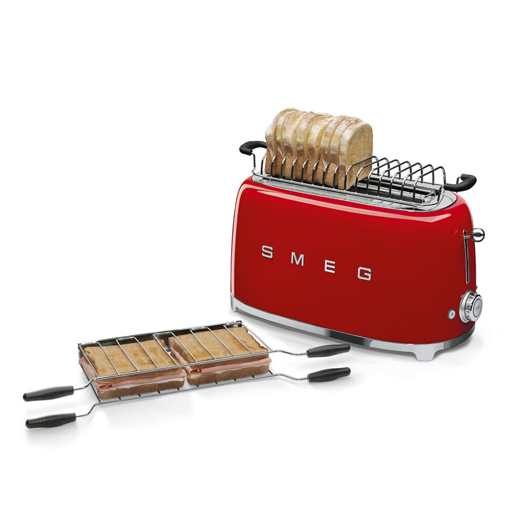 Тостер на 4 ломтика Smeg TSF02RDEU