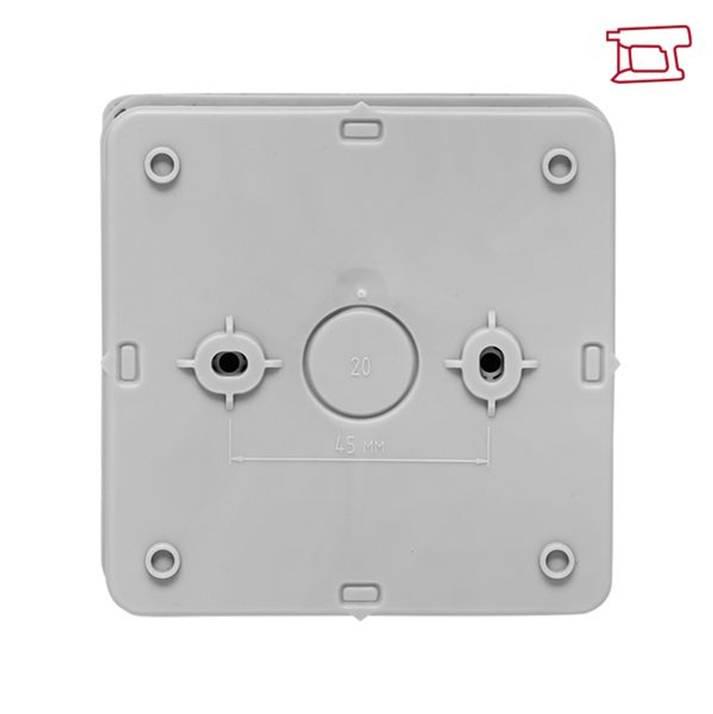 Коробка распределительная KMP-030-035 с крышкой (85x85x40) для прямого монтажа без мембр. вводов серая IP54 EKF (100.00 шт.)