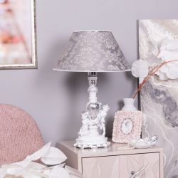 Настольная лампа Путти Сильвер с абажуром Vatican (Ватикан) Сильвер