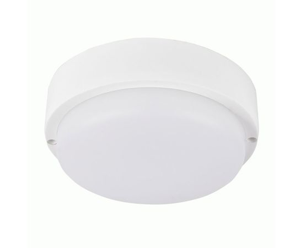 Светильник ЖКХ с датчиком движения 12Вт 6000К(Холодный свет) 1200Лм IP65 , потолочный, с оптико-микроволновым датчиком , реагирует только В ТЕМНОТЕ!