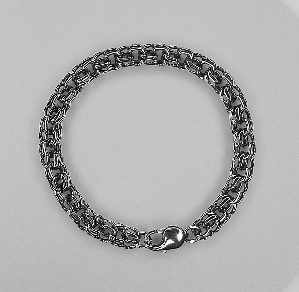 Silver Moon Браслет Бисмарк серебряный черненый, ширина 10 мм