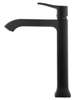 Смеситель для раковины высокий WONZON & WOGHAND FLEX, Черный матовый (WW-88019072-MB)