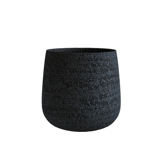 Кашпо Concretika Cone D24 H26 Erosia Black