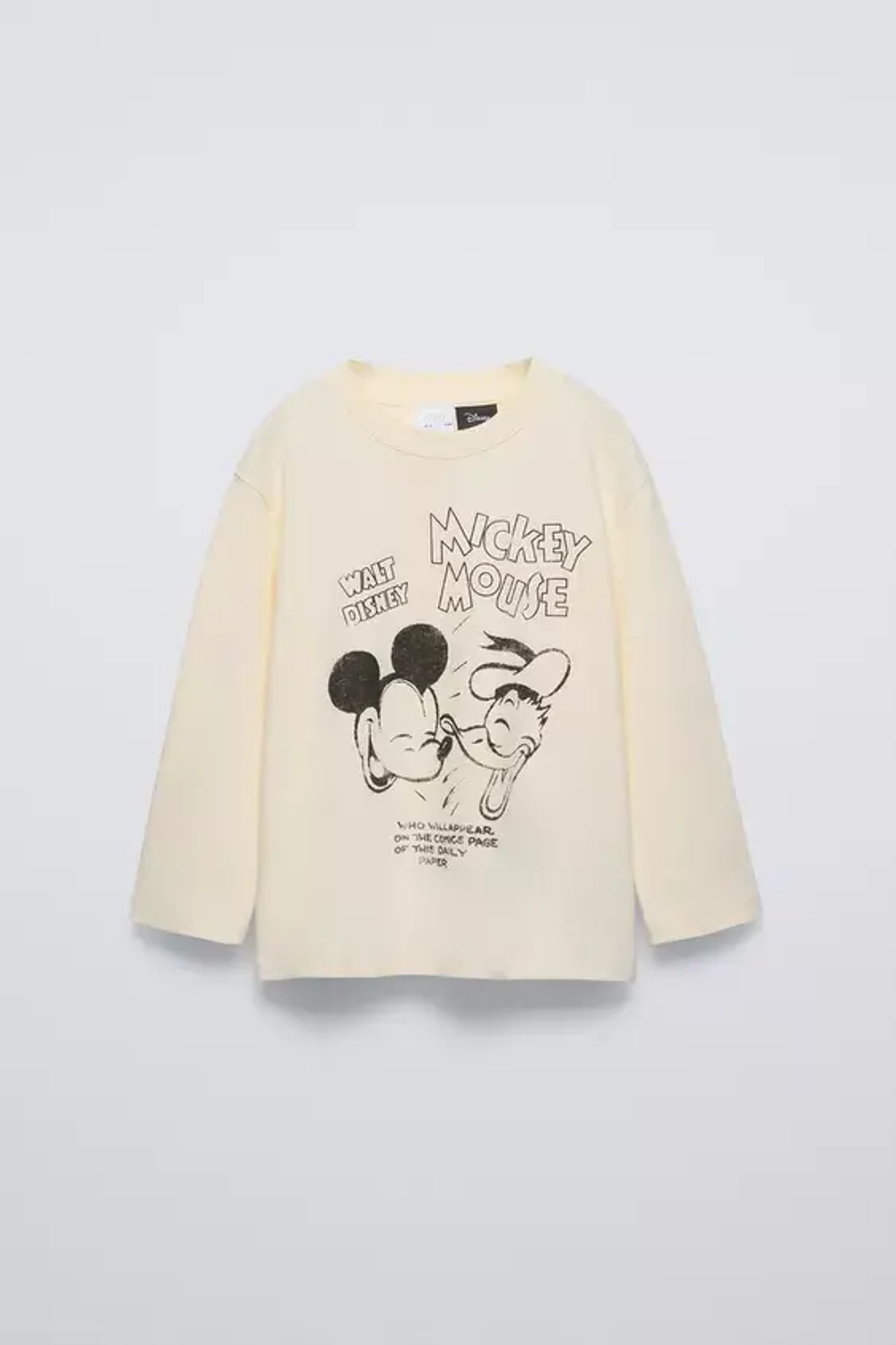 ZARA ФУТБОЛКА С ПРИНТОМ «МИКИ МАУС И ДОНАЛЬД ДАК» © DISNEY, ЭКРЮ