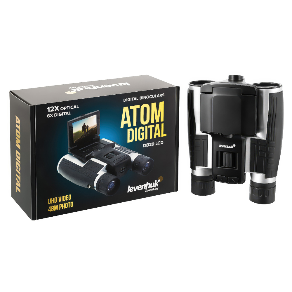 Бинокль цифровой Levenhuk Atom Digital DB20 LCD - Упаковка 1