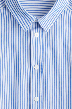 H&M Хлопковая рубашка с длинным рукавом, синий