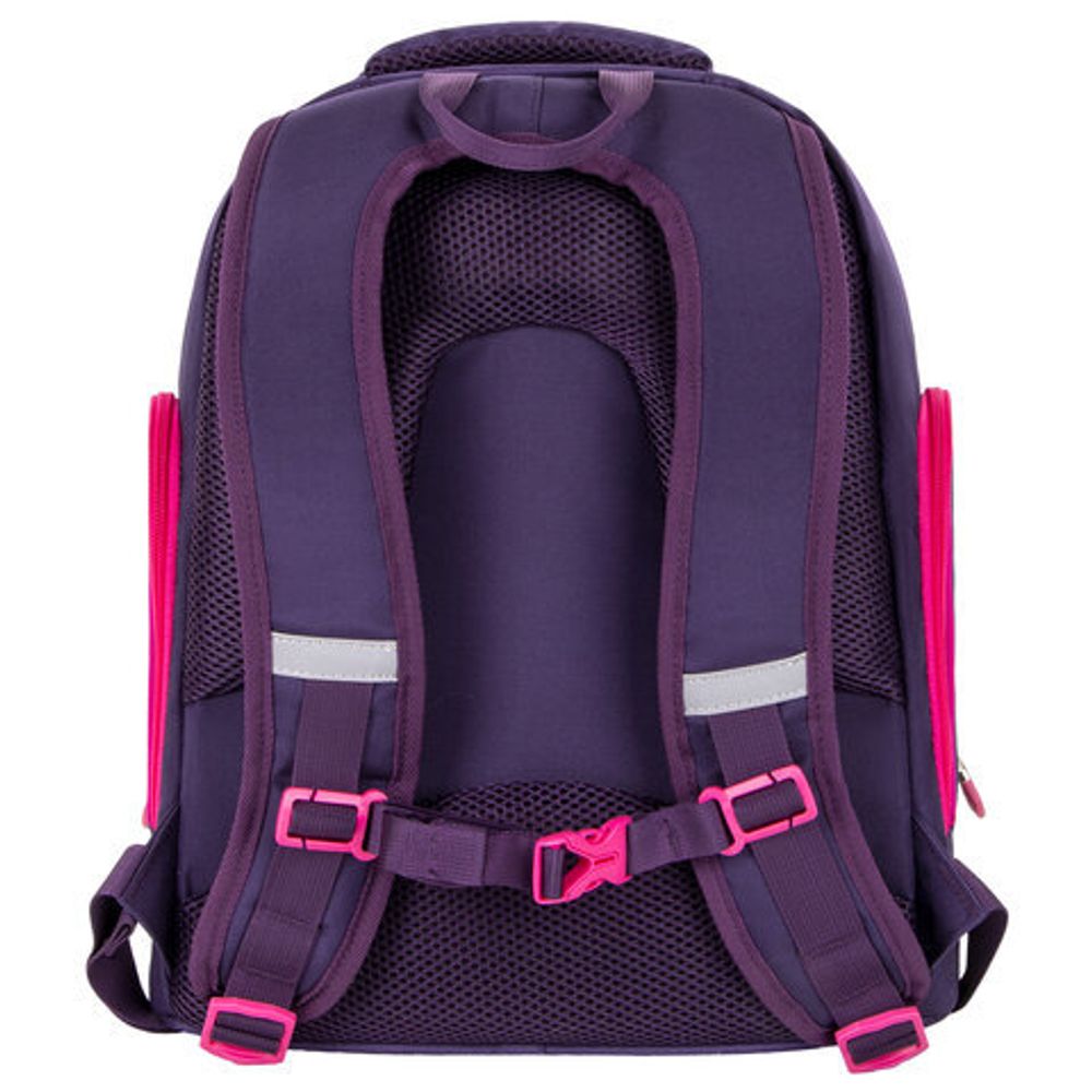 Рюкзак BRAUBERG CLASSIC, легкий каркас, премиум материал, Graceful cat, фиолетовый, 37х32х21 см, 270087