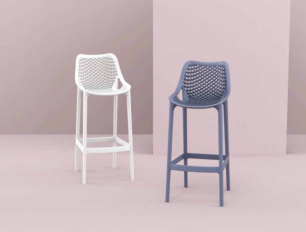 Стул пластиковый барный, Siesta Contract Air Bar 75, белый