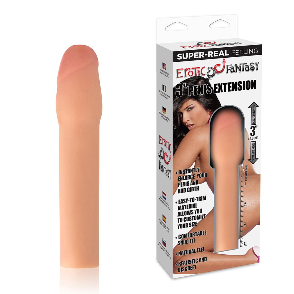 Насадка для увеличения члена на 7,5 см реалистичная GIRTH EXTENDER