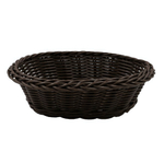 Корзина настольная овальная "Полиротанг", Д230 Ш170 В70, коричневый