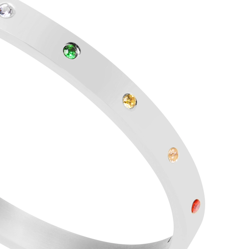 Браслет Разноцветные Кристаллы – Серебро