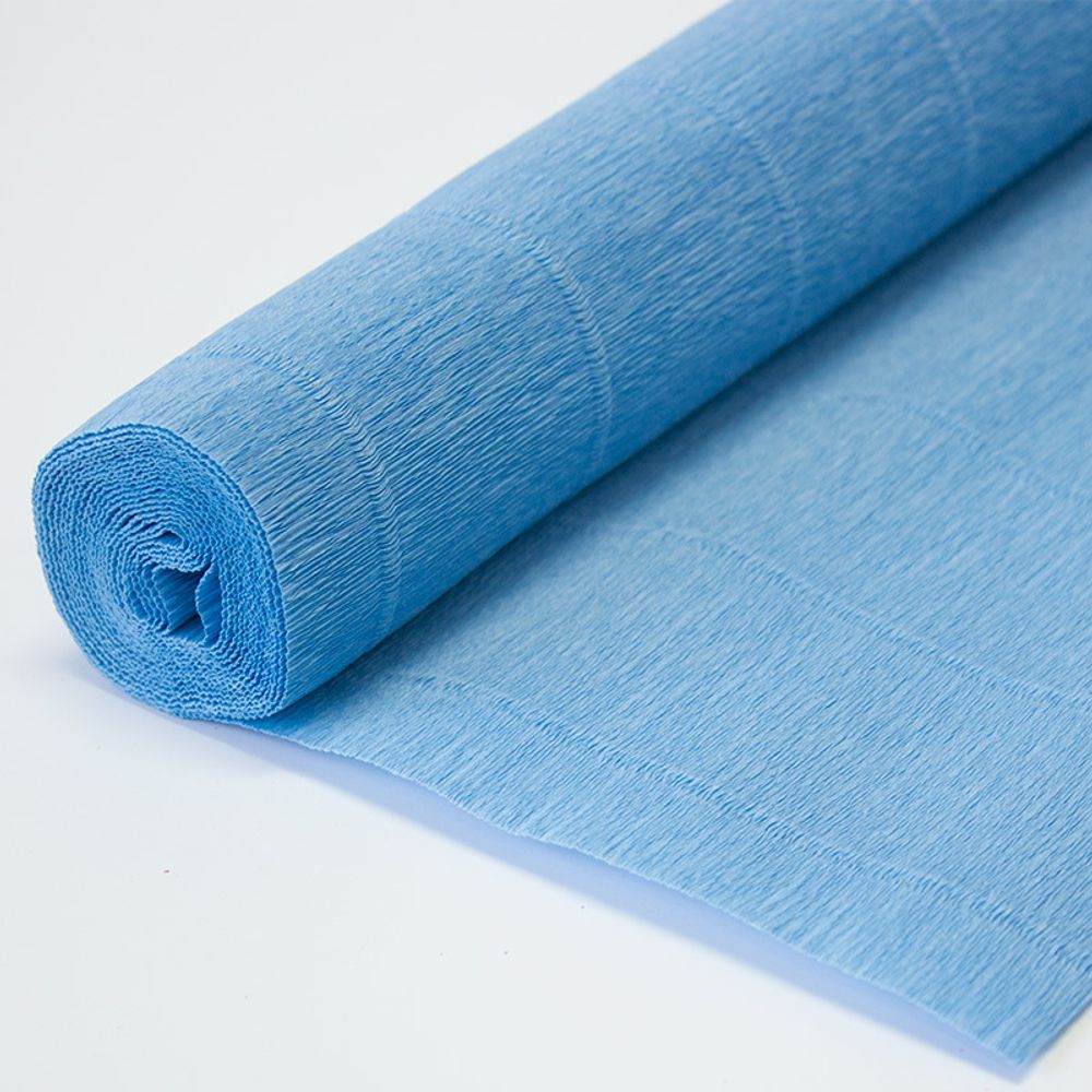 Бумага гофр простая 140гр/ГОЛУБОЙ