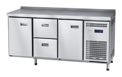 Стол холодильный Abat СХС-60-02 (1 дверь, 2 ящика, 1 дверь, борт)