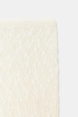 ZARA КРУЖЕВНЫЕ БРЮКИ, ЭКРЮ