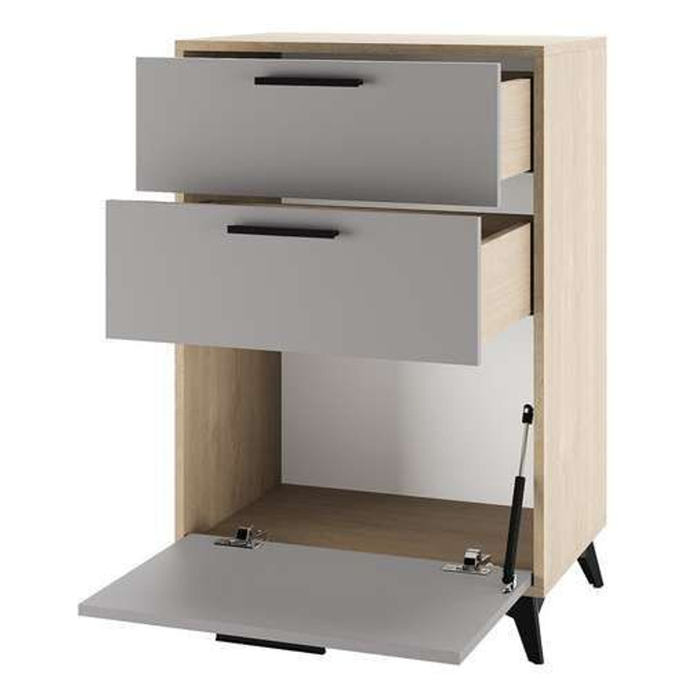 Прихожая с зеркалом комплект мебели Сатин 280х41,1х220 см