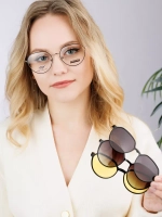 Модная оправа для очков с накладкой 4в1