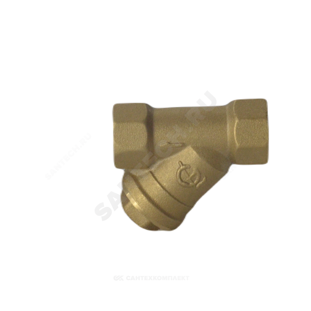 Фильтр магнитный сетчатый Y-образный латунь газ Ду 15 Ру16 1/2" ВР 118015 ГАЛЛОП 118015