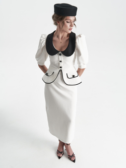 Жакет «Жена Президента» в белом оттенке