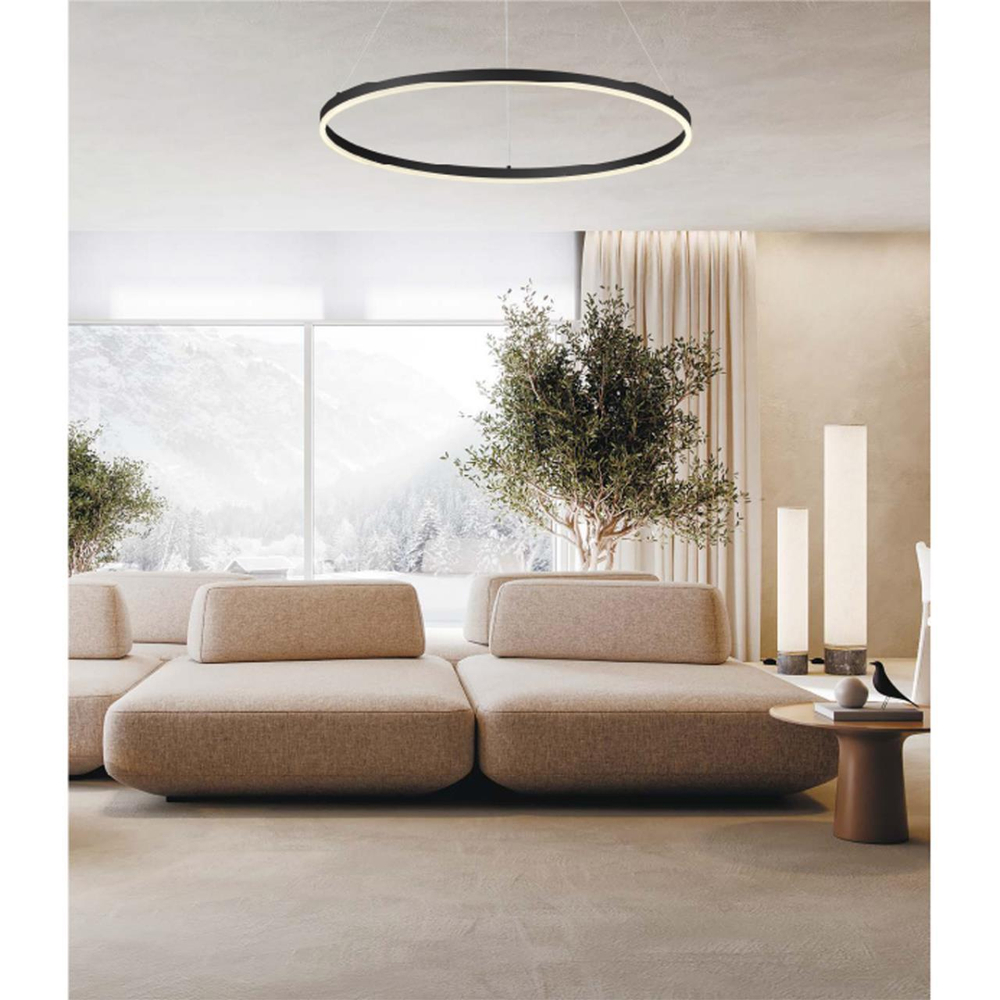 6530/67L LEDIO LN23 214 чёрный Светильник подвесной LED 67W 3000-6000K 2982Лм 220V ECHO