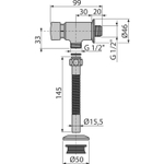Кран для писсуара ALCAPLAST/Alcadrain кнопочный ATS001