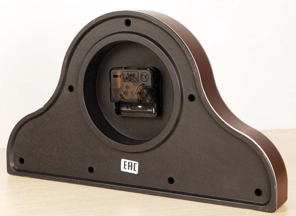 Настольные часы MIRRON, интерьер, дерево-золото, механизм, плавный ход