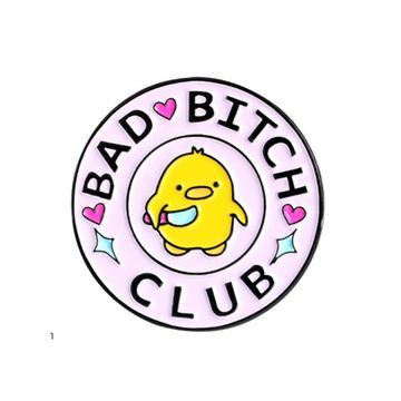 Значок металлический на одежду/Пин. Утка с ножом. Bad B. Club
