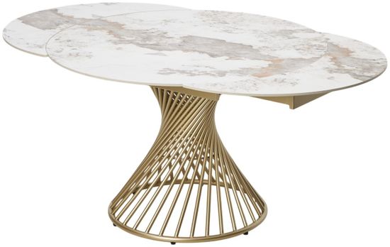 Стол BUENO 120 GLOSS LUXURY PANDORA SOLID CERAMIC / шампань