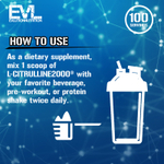 EVLution Nutrition, L-Citrulline 2000, L-цитруллин, без добавок, 200 г (7,5 унции)