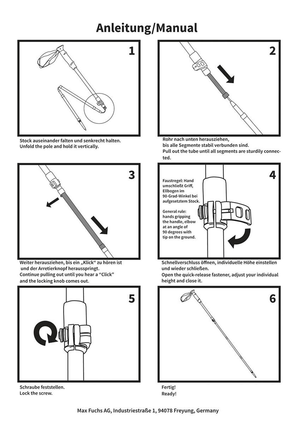 FOX Outdoor ALU trekking poles HAIDEL