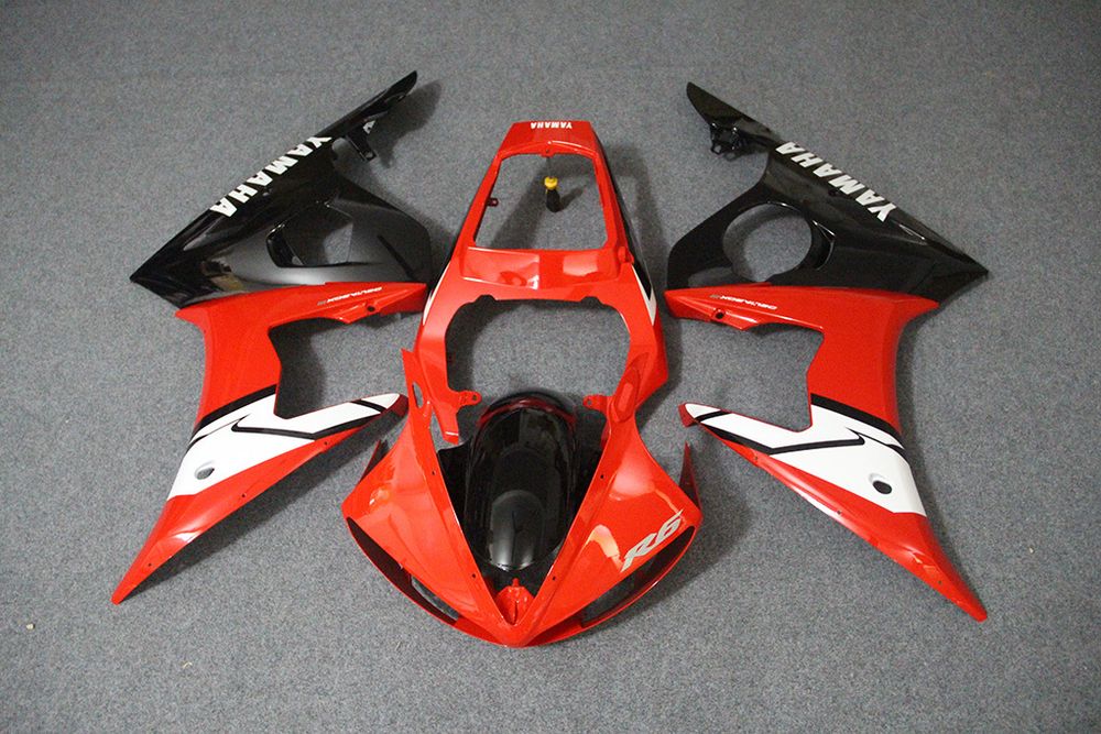 Комплект пластика для мотоцикла Yamaha YZF-R6 03-04 Красно-Черный