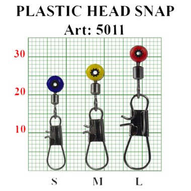 Вертлюг с карабином Fish Season 5011-M 14кг с застежкой 5шт Пластик