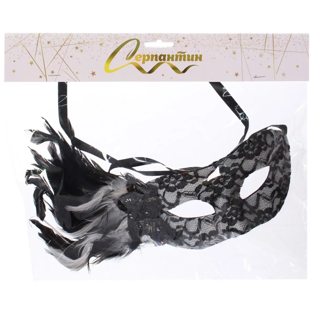 Маска карнавальная «Загадка ночи», черный
