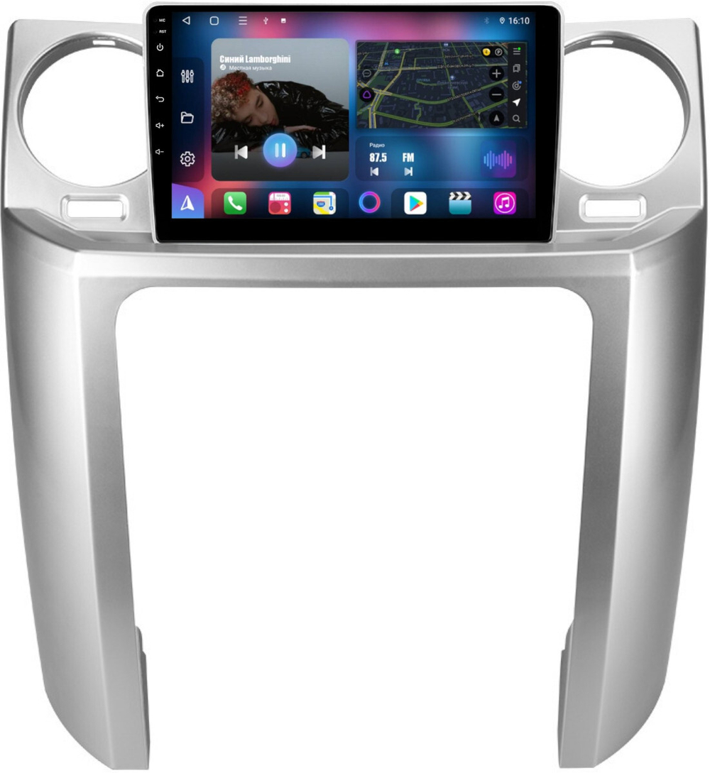 Магнитола для Land Rover Discovery 3 2005-2009 (закругленные углы) - FarCar BM9603BM на Android 13, QLED, TS10, 4Гб+32Гб, CarPlay, 4G SIM-слот