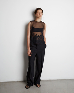 Брюки из шерсти черный