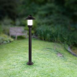 Садово-парковый светильник ЭРА НТУ 01-60-010 Поллар напольный черный IP54 Е27 max60Вт h1060мм | Садово-парковые светильники