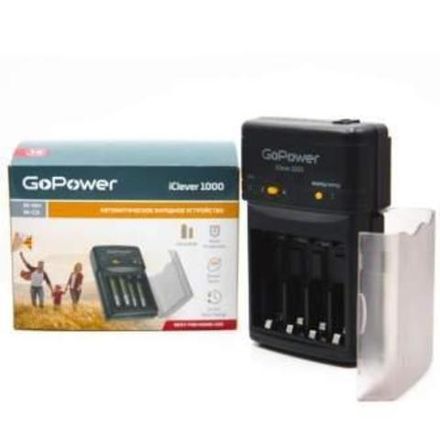 З/У для аккумуляторов GoPower iClever1000 Ni-MH/Ni-Cd 4 слота (1/15/30)