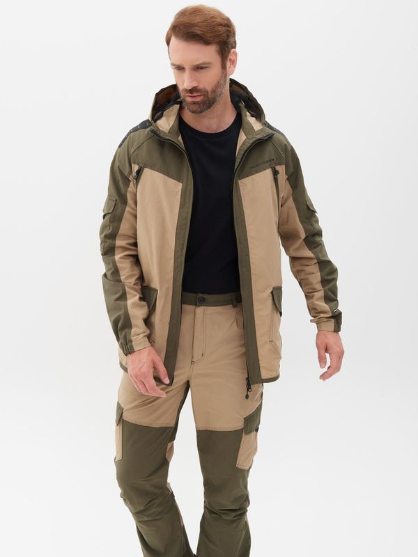 Костюм летний Горка-Люкс ткань Nylon Cotton Рип-Стоп цвет Хаки/Песок