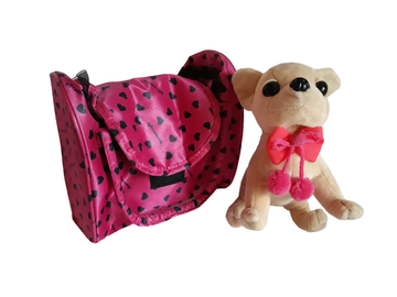 Мягкая собачка в сумочке ( звук ) в ассортименте